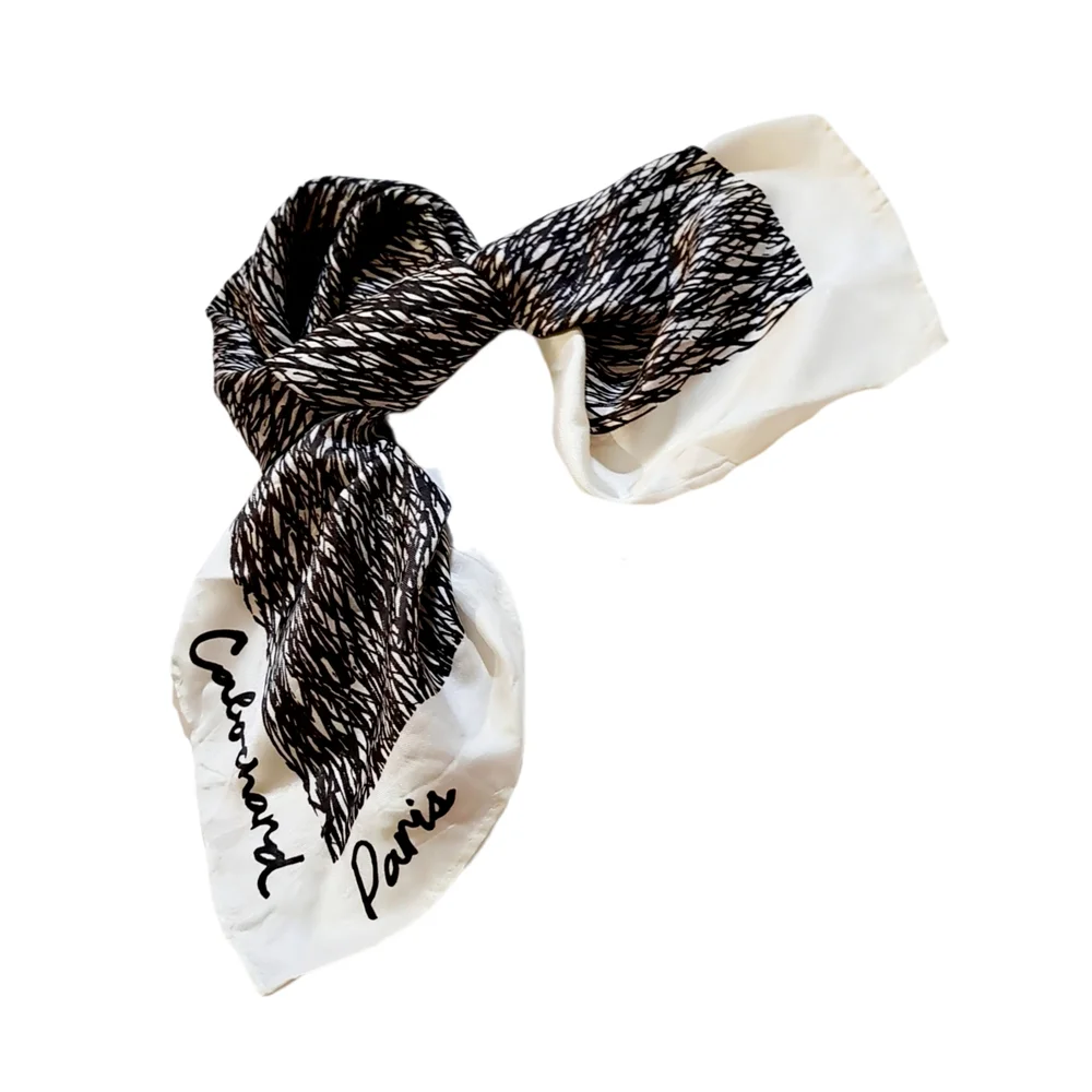 Artistic Dark Brown and Light Cream Scarf